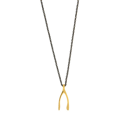 NECKLACE  GOLD 585 WITH SILVER CHAIN - 100146