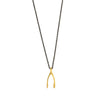 NECKLACE  GOLD 585 WITH SILVER CHAIN - 100146