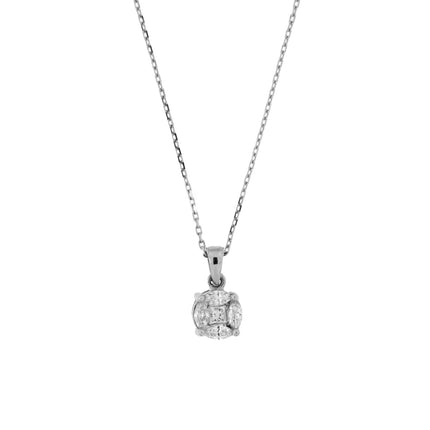 NECKLACE WHITE GOLD 750 & PRECIOUS STONES - 100294