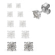 EARRINGS WHITE GOLD 750 & PRECIOUS STONES - 100516