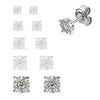 EARRINGS WHITE GOLD 750 & PRECIOUS STONES - 100517