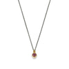 NECKLACE  GOLD 585 WITH PEARL & SILVER CHAIN - 100539