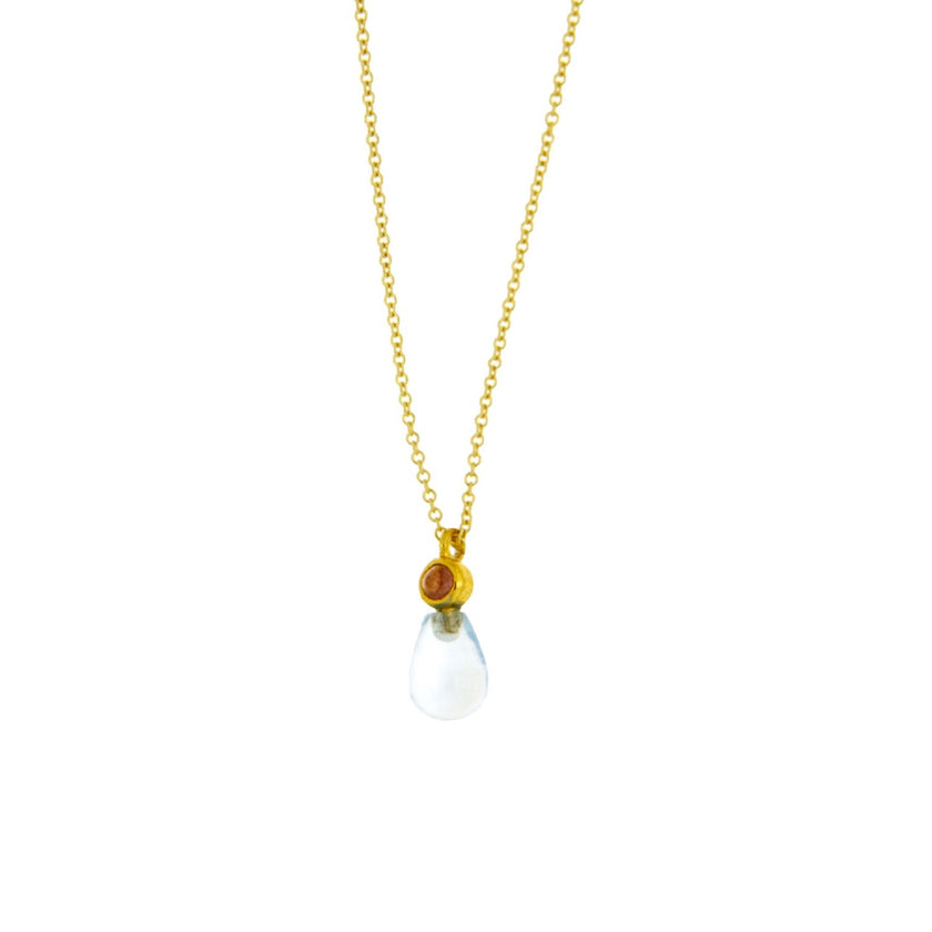 NECKLACE  GOLD 585 & SEMIPRECIOUS STONES - 100547