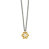 NECKLACE  GOLD 585 WITH PEARL & SILVER CHAIN - 100551