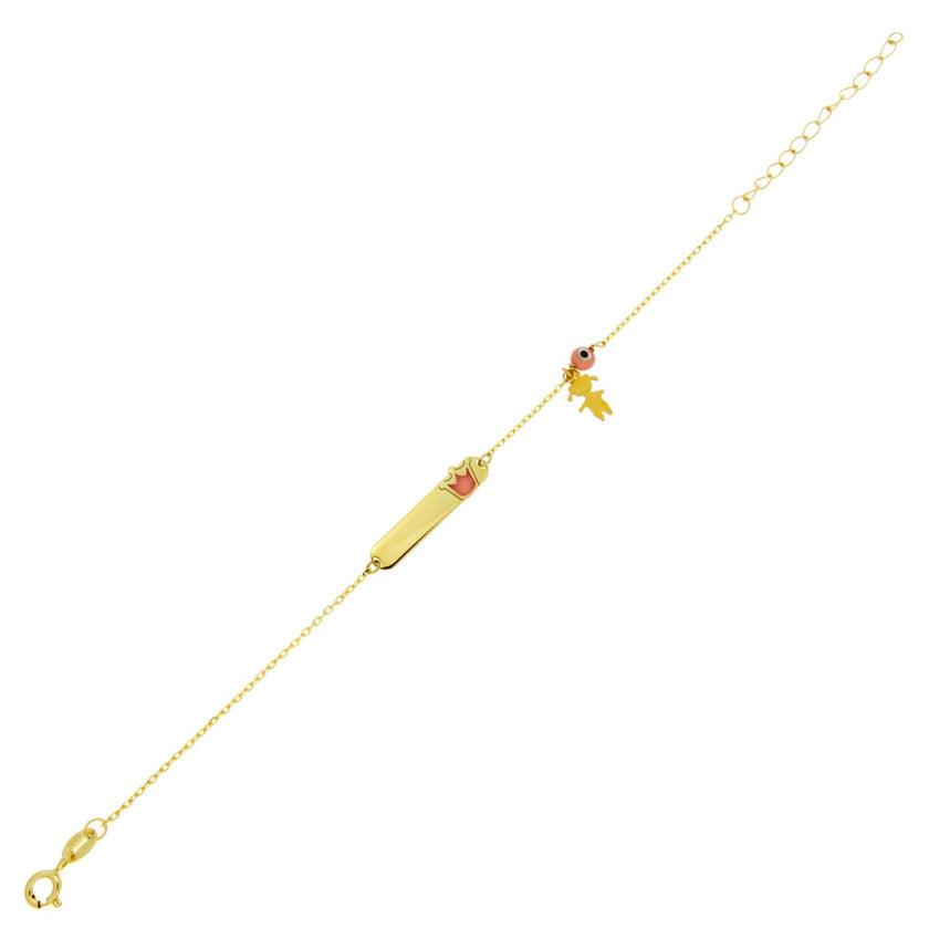 BRACELET YELLOW SILVER 925 & SYNTHETIC STONES - 100665