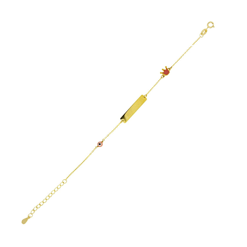 BRACELET YELLOW SILVER 925 & SYNTHETIC STONES - 100666