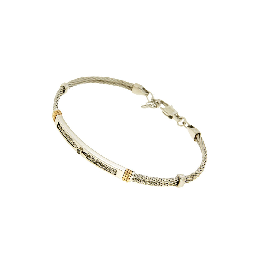 BANGLE WHITE & PINK NO PRECIOUS METAL & PRECIOUS STONES - 100712