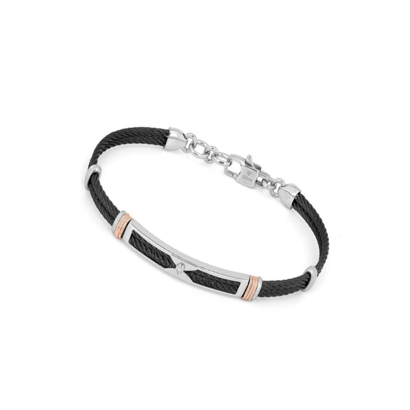 BRACELET WHITE & BLACK NO PRECIOUS METAL & PRECIOUS STONES - 100714