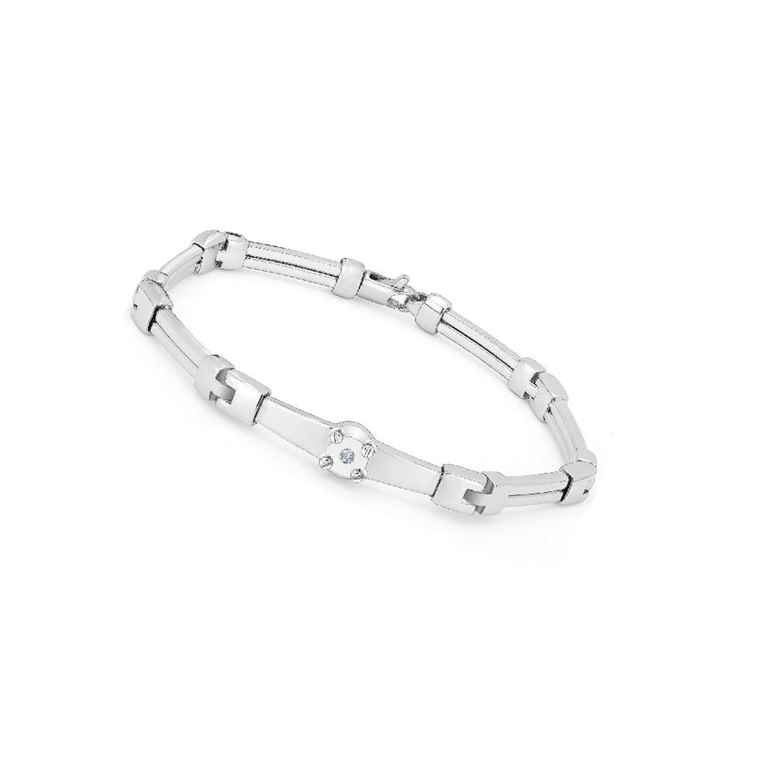 BRACELET WHITE NO PRECIOUS METAL & PRECIOUS STONES - 100716