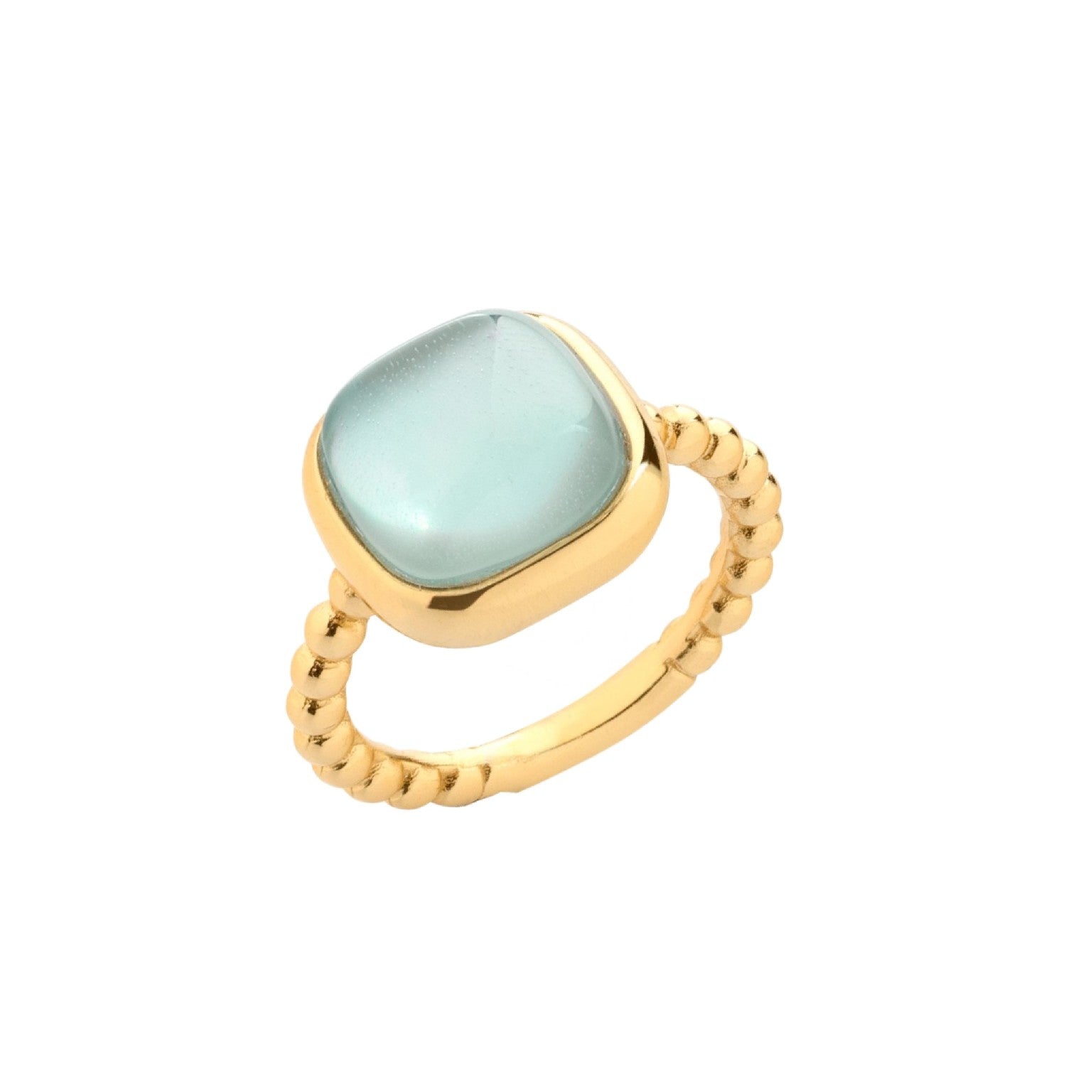 RING YELLOW SILVER 925 & SYNTHETIC STONES - 100771