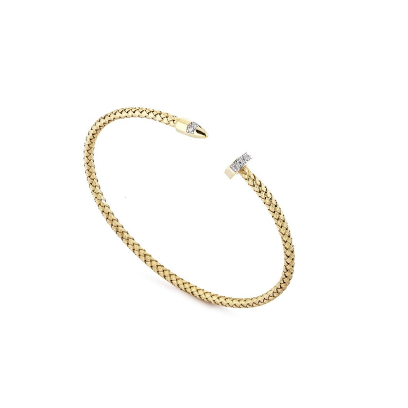 BRACELET YELLOW & WHITE SILVER 925 & C.Z. - 100774 - Availability: Immediately