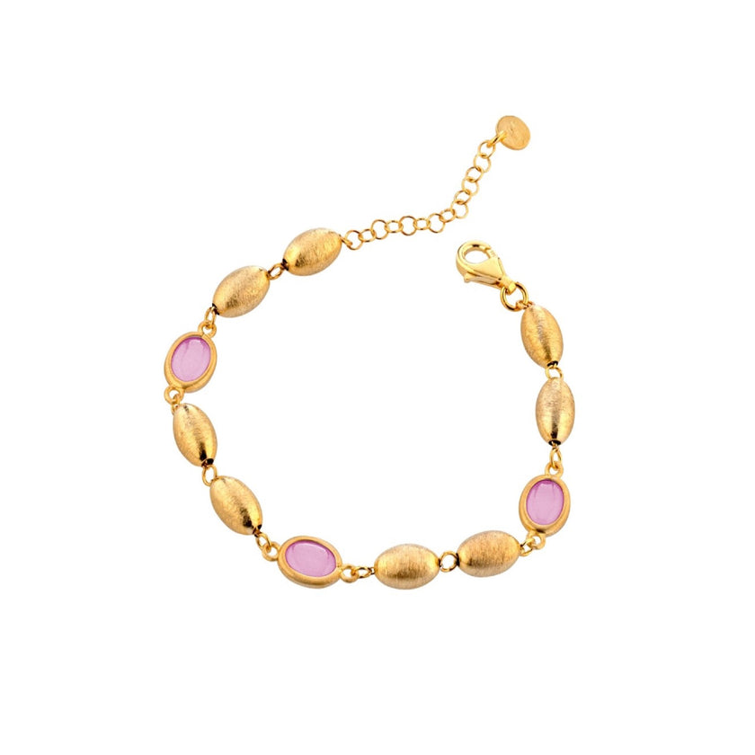 BRACELET YELLOW SILVER 925 & SEMIPRECIOUS STONES - 100778