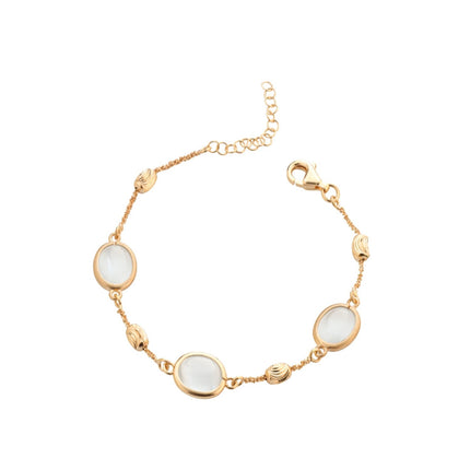 BRACELET YELLOW SILVER 925 & SEMIPRECIOUS STONES - 100784