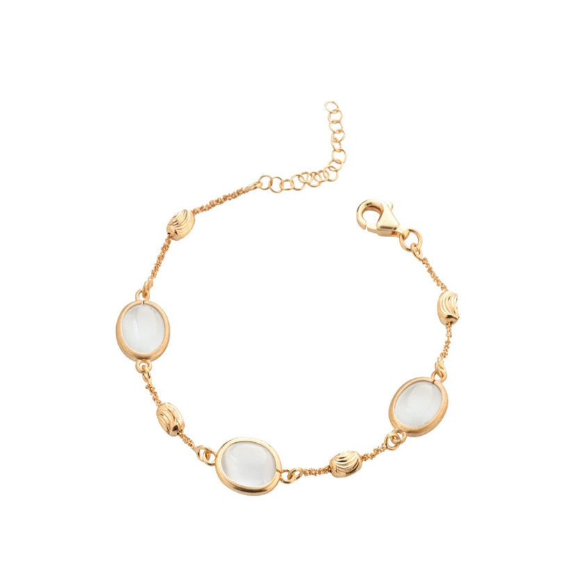 BRACELET YELLOW SILVER 925 & SEMIPRECIOUS STONES - 100784