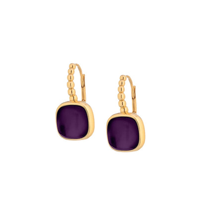 EARRINGS PINK SILVER 925 & SYNTHETIC STONES - 100833