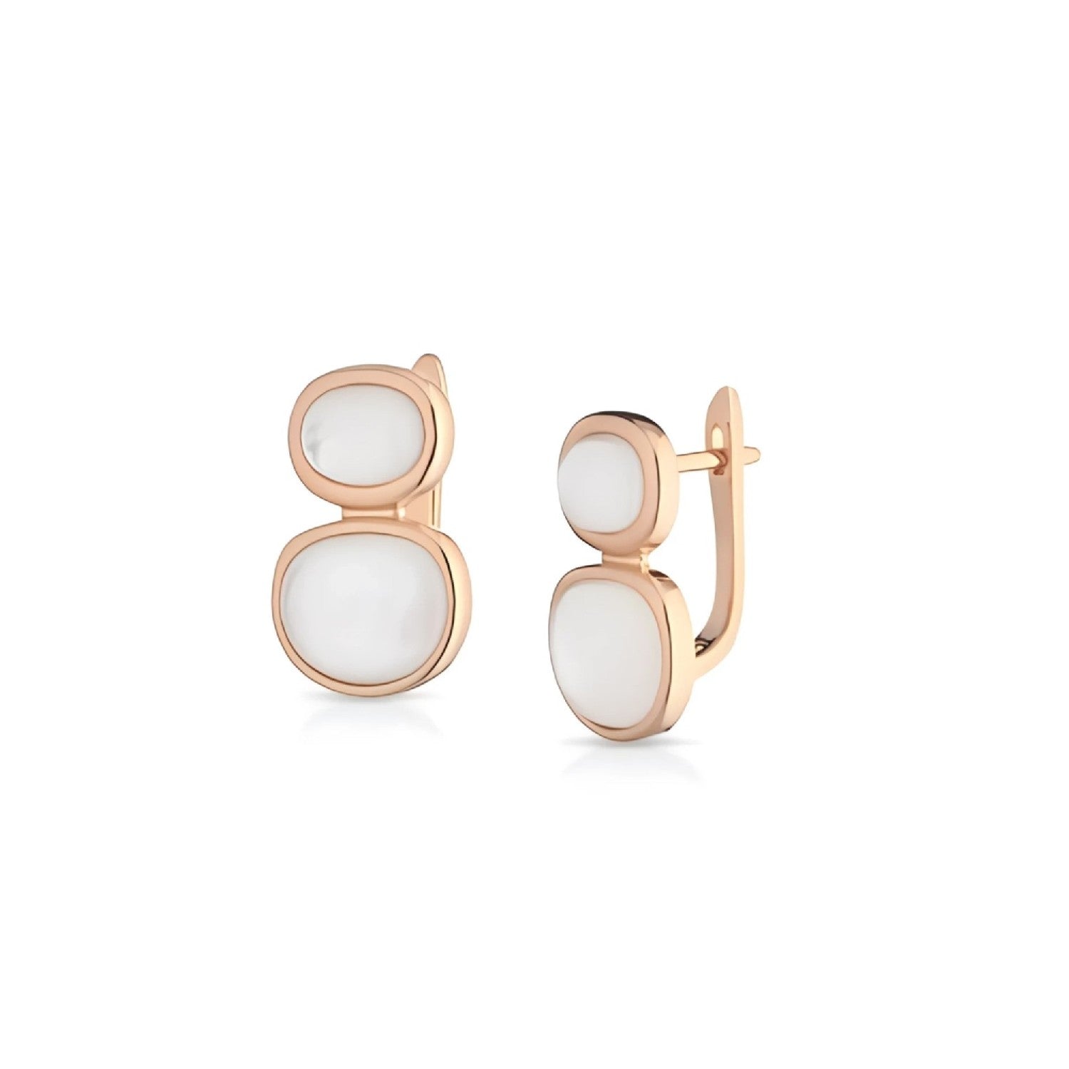 EARRINGS PINK SILVER 925 & SEMIPRECIOUS STONES - 100891