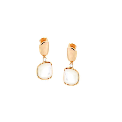 EARRINGS PINK SILVER 925 & SEMIPRECIOUS STONES - 100895