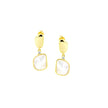 EARRINGS YELLOW SILVER 925 & SEMIPRECIOUS STONES - 100897