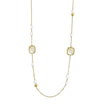 NECKLACE YELLOW SILVER 925 & PEARLS - 100907