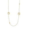 NECKLACE YELLOW SILVER 925 & PEARLS - 100907