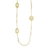 NECKLACE YELLOW SILVER 925 & PEARLS - 100911