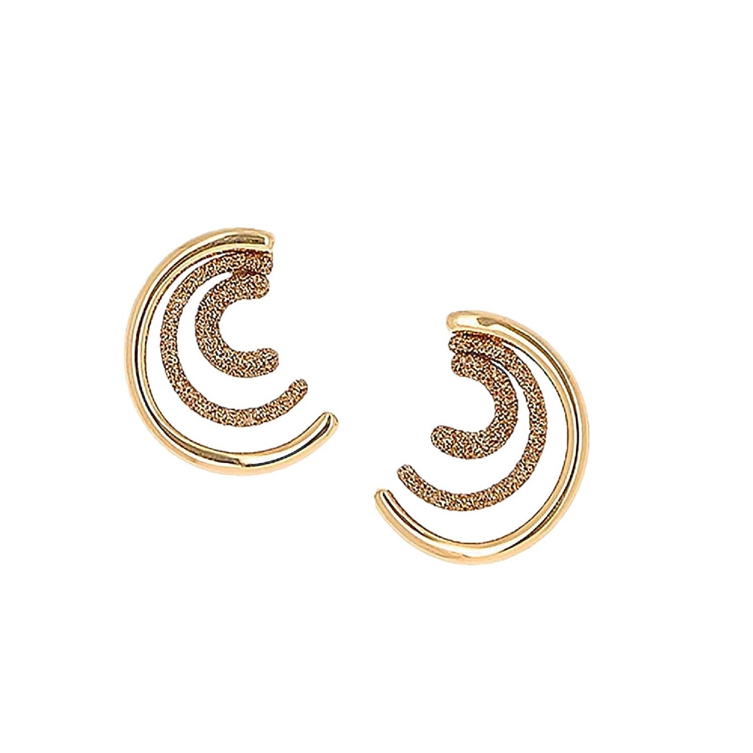 EARRINGS YELLOW SILVER 925 - 100967