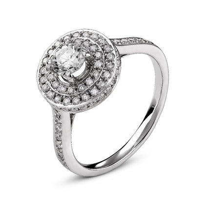 RING WHITE GOLD 750 & PRECIOUS STONES - 101057