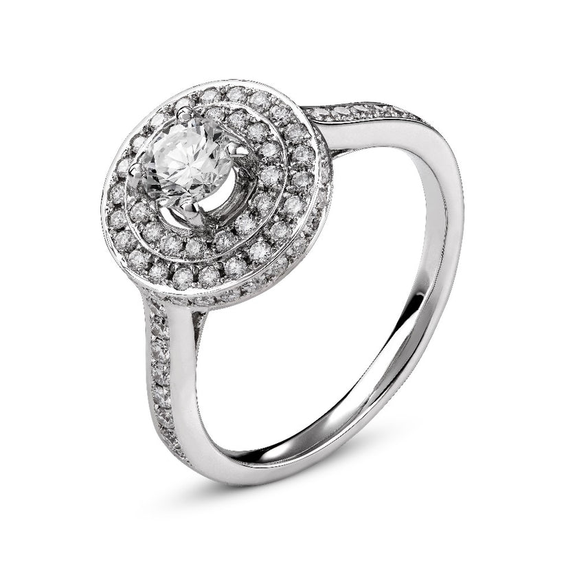 RING WHITE GOLD 750 & PRECIOUS STONES - 101057