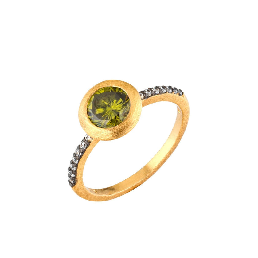 RING YELLOW SILVER 925 & C.Z. - 101065