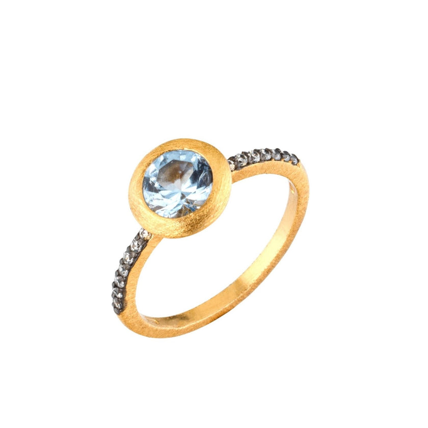 RING YELLOW SILVER 925 & C.Z. - 101067