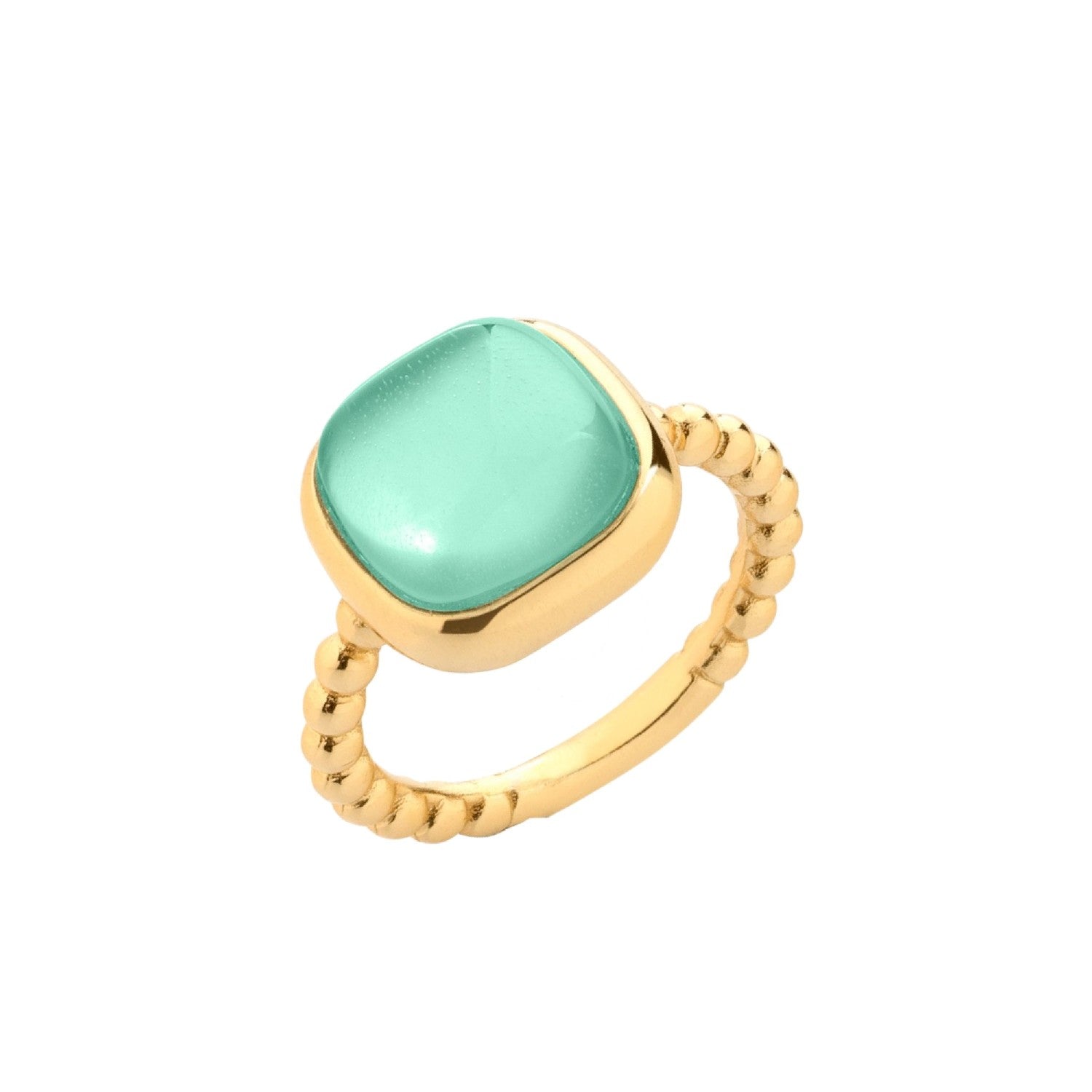 RING YELLOW SILVER 925 & SYNTHETIC STONES - 101076