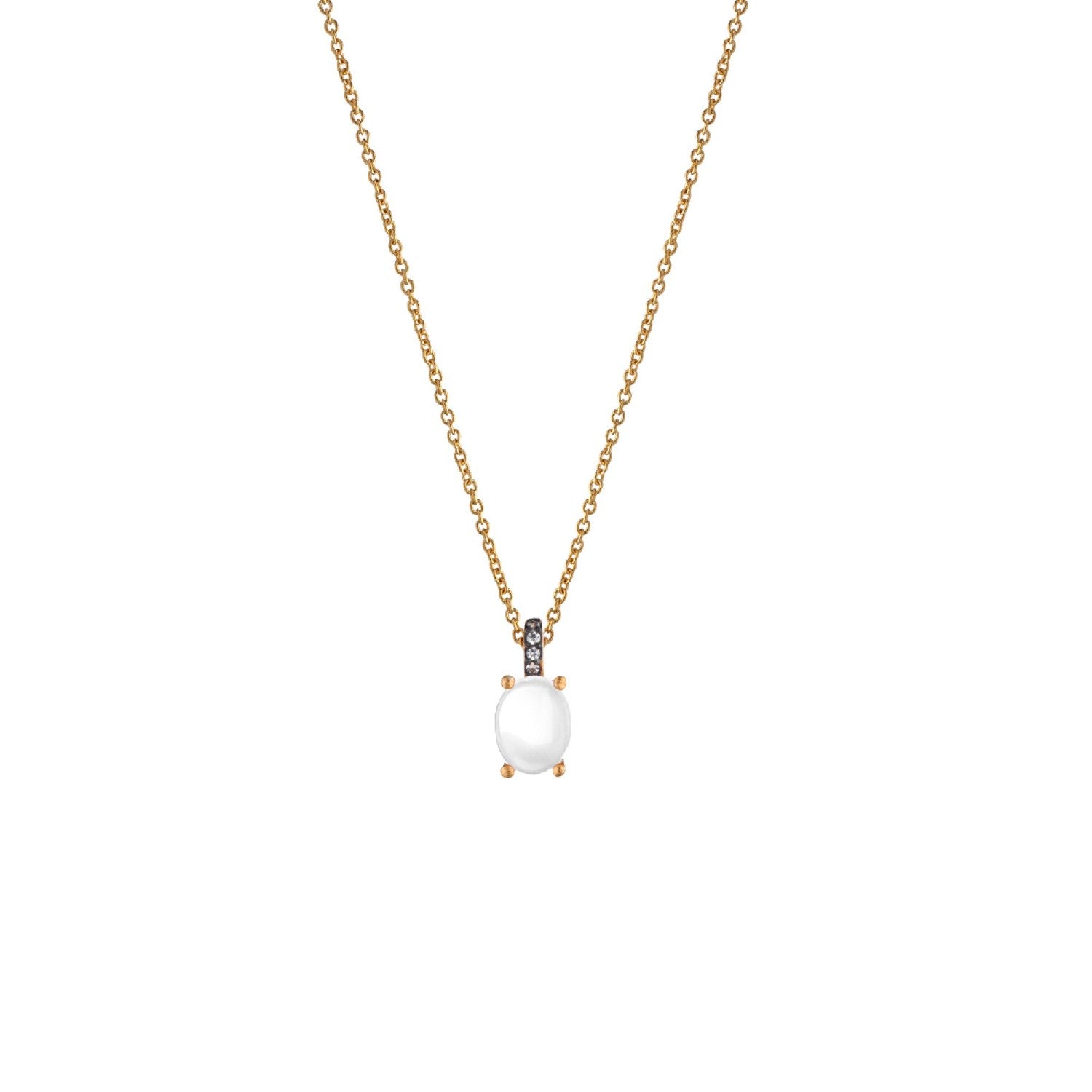 NECKLACE YELLOW SILVER 925 & SYNTHETIC STONES - 101083