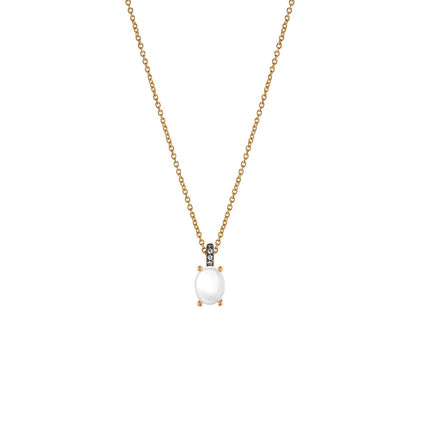 NECKLACE YELLOW SILVER 925 & SYNTHETIC STONES - 101083