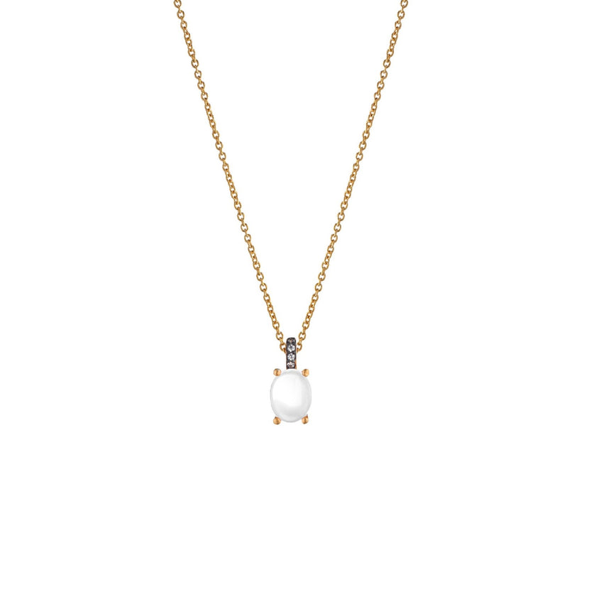 NECKLACE YELLOW SILVER 925 & SYNTHETIC STONES - 101083