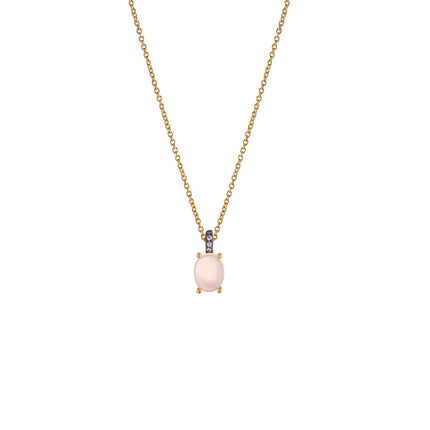 NECKLACE YELLOW SILVER 925 & SYNTHETIC STONES - 101087