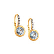 EARRINGS YELLOW SILVER 925 & SYNTHETIC STONES - 101098