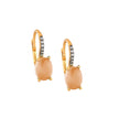 EARRINGS YELLOW SILVER 925 & SYNTHETIC STONES - 101102