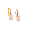 EARRINGS YELLOW SILVER 925 & SYNTHETIC STONES - 101104