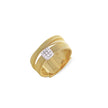 RING YELLOW & WHITE GOLD 750 & PRECIOUS STONES - 101129