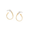 EARRINGS YELLOW & WHITE GOLD 750 & PRECIOUS STONES - 101141