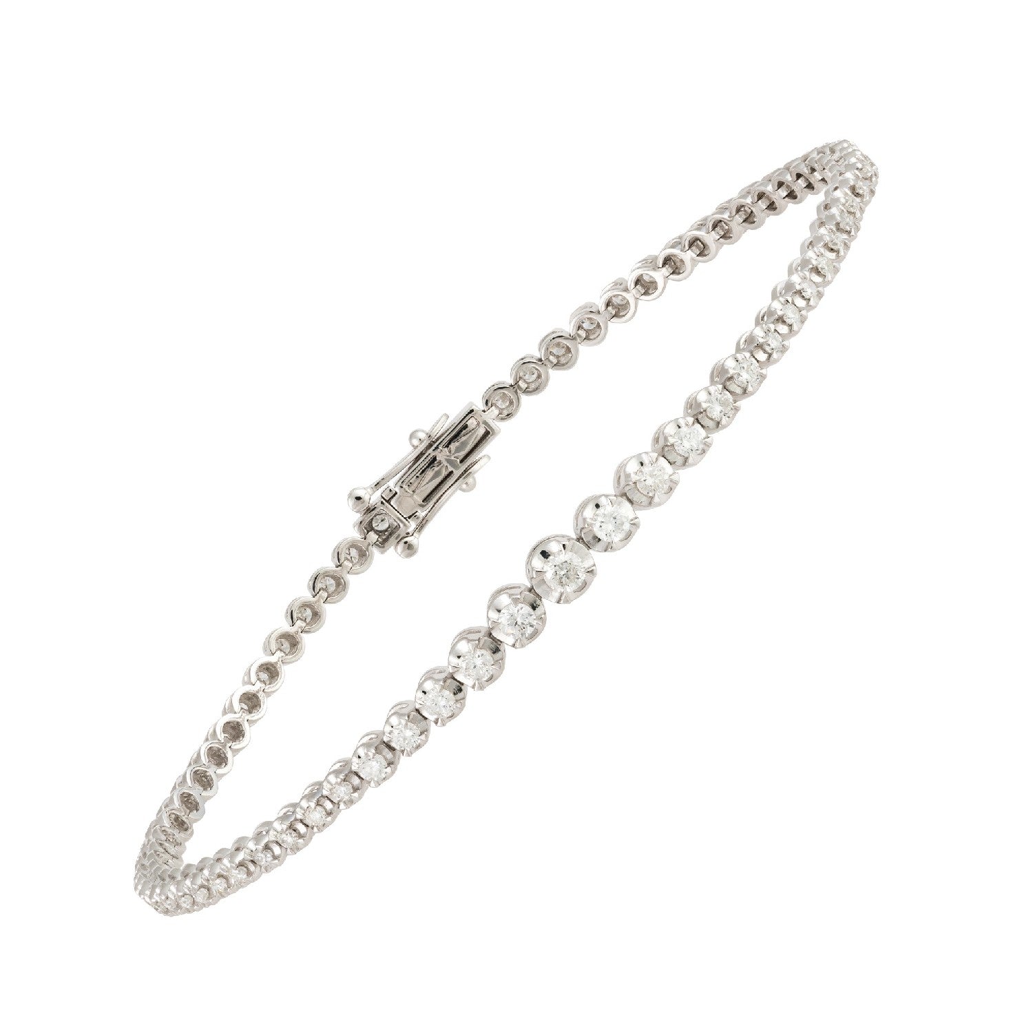 BRACELET WHITE GOLD 750 & PRECIOUS STONES - 101145
