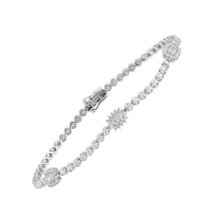 BRACELET WHITE GOLD 750 & PRECIOUS STONES - 101149