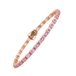 BRACELET PINK GOLD 750 & PRECIOUS STONES - 101151