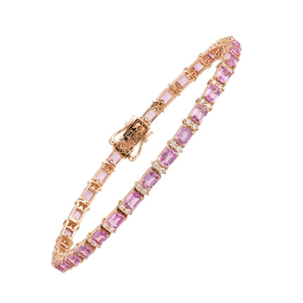 BRACELET PINK GOLD 750 & PRECIOUS STONES - 101151