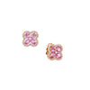 EARRINGS PINK GOLD 750 & PRECIOUS STONES - 101159