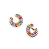 EARRINGS PINK GOLD 750 & PRECIOUS STONES - 101163