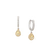 EARRINGS YELLOW & WHITE GOLD 750 & PRECIOUS STONES - 101165