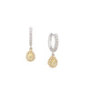 EARRINGS YELLOW & WHITE GOLD 750 & PRECIOUS STONES - 101165