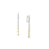 EARRINGS YELLOW & WHITE GOLD 750 & PRECIOUS STONES - 101167