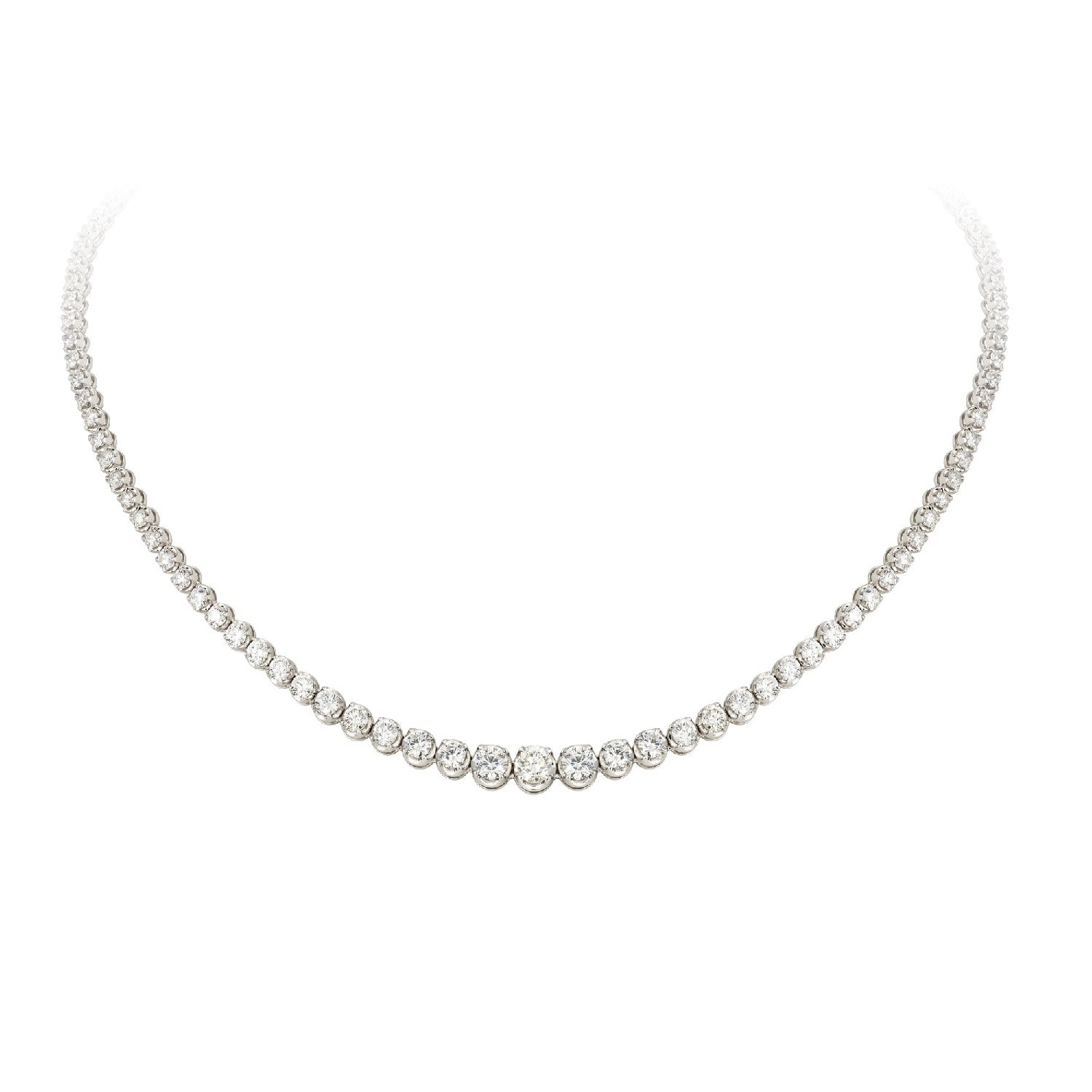 NECKLACE WHITE GOLD 750 & PRECIOUS STONES - 101169